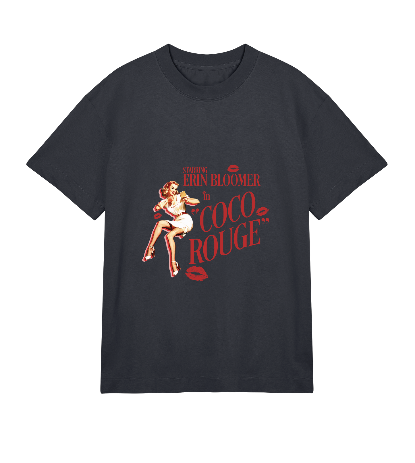 'Coco Rouge' big print T