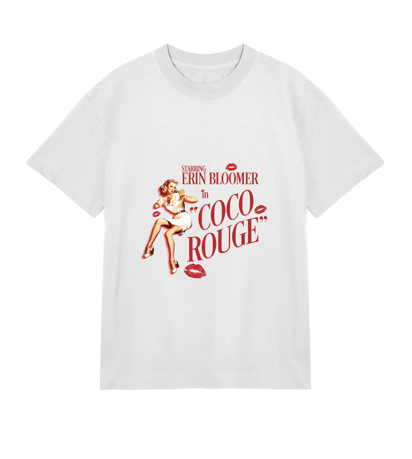 'Coco Rouge' big print T